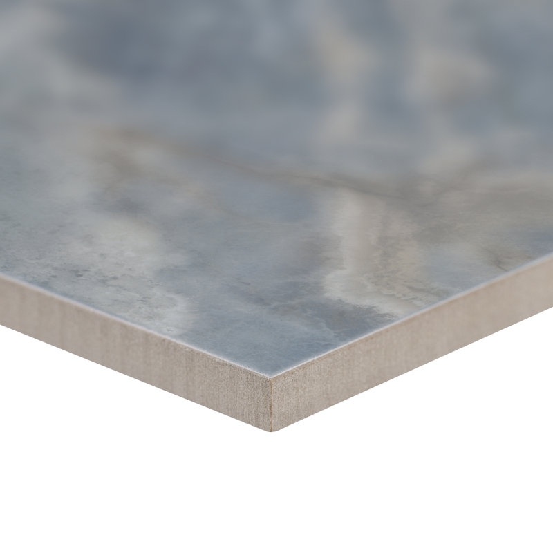 Carrelage mural en porcelaine polie 24 po x 48 po Ventara, Cerulea