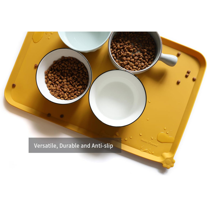 Plateau en silicone Crystopher, H 2,24 po x l 22 po x P 14 po, Jaune