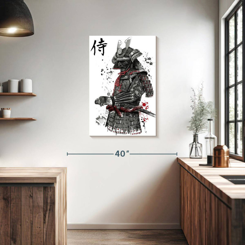 Samouraï Sumi-E, H 36 po x l 24 po