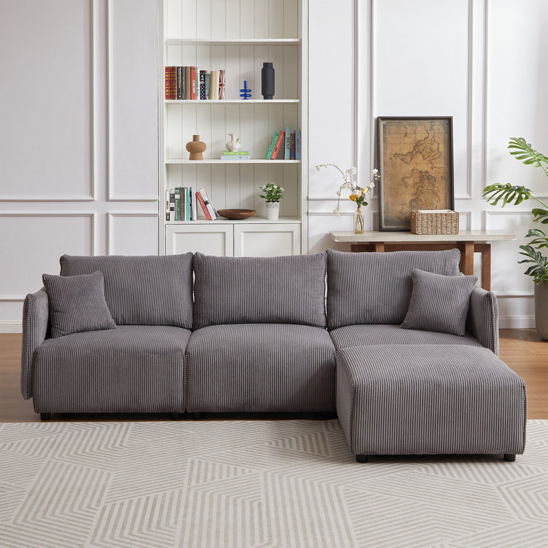 Canapé de style combiné, canapé minimaliste moderne avec coussins, canapé de salon