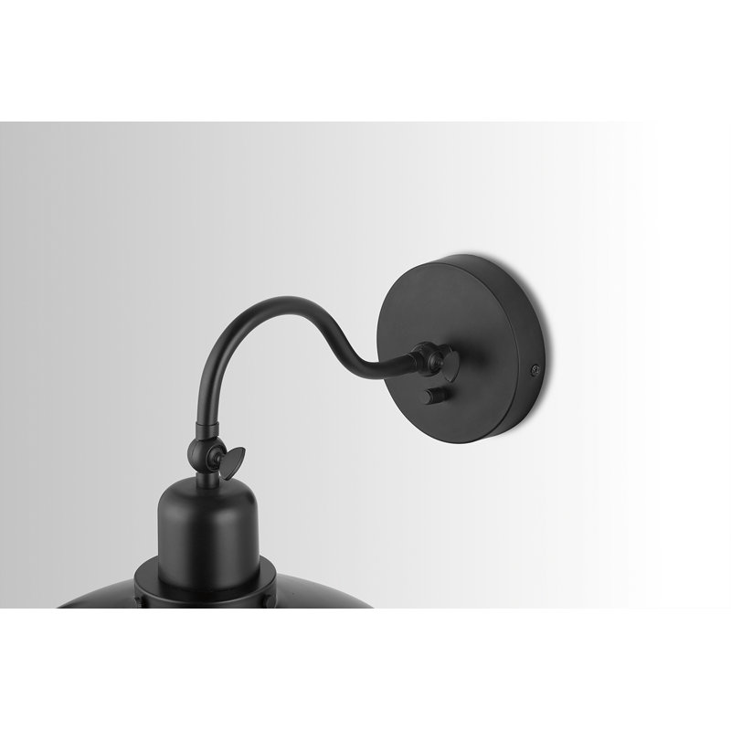 Antosia Plug-in Swing Arm Sconce, Matte Black