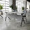 Table de formation commerciale avec structure en acier et pieds en Y