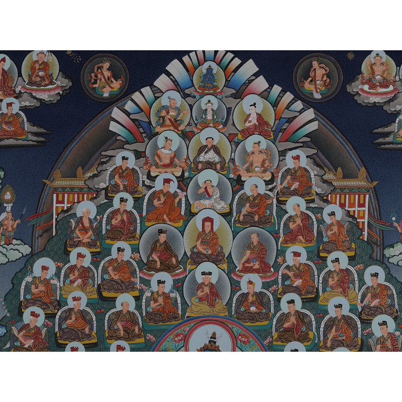 Arbre de refuge Karma Kagyu (Brocadeless Thangka)