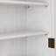 Armoire rétro Almonte pour la salle de bain, la cuisine, la salle à manger - porte en verre de 24,8 po, trois rangements, porte-serviettes, support de cuisine blanc délavé