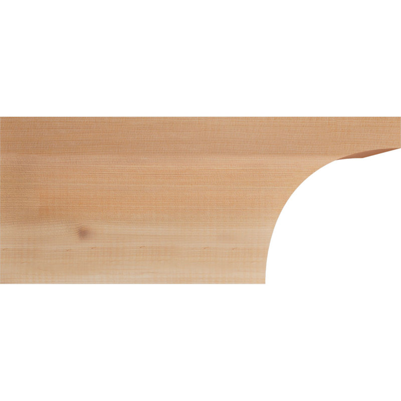 Queue de chevron lisse Huntington, Cèdre rouge, 8"H x 3 1/2"W x 18"L