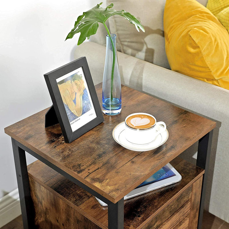 Halia 40cm W Iron Bedside Table