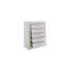Commode 5 tiroirs en bois de style moderne Blanca