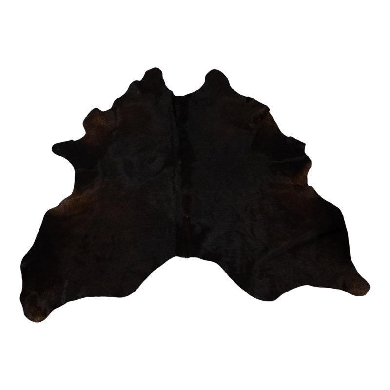 Solid Colour Cowhide Standard 120cm X 160cm Area Rug