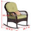 Chaise berçante d'extérieur en osier / rotin avec coussins-764348511
