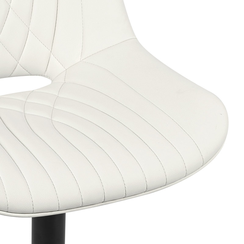 Tabourets de bar pivotants, Blanc/Noir