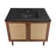 Meuble-lavabo autoportant en chêne brun de 36 po avec comptoir noir à 3 trous Classe-1363476404-1363476246-1363476247