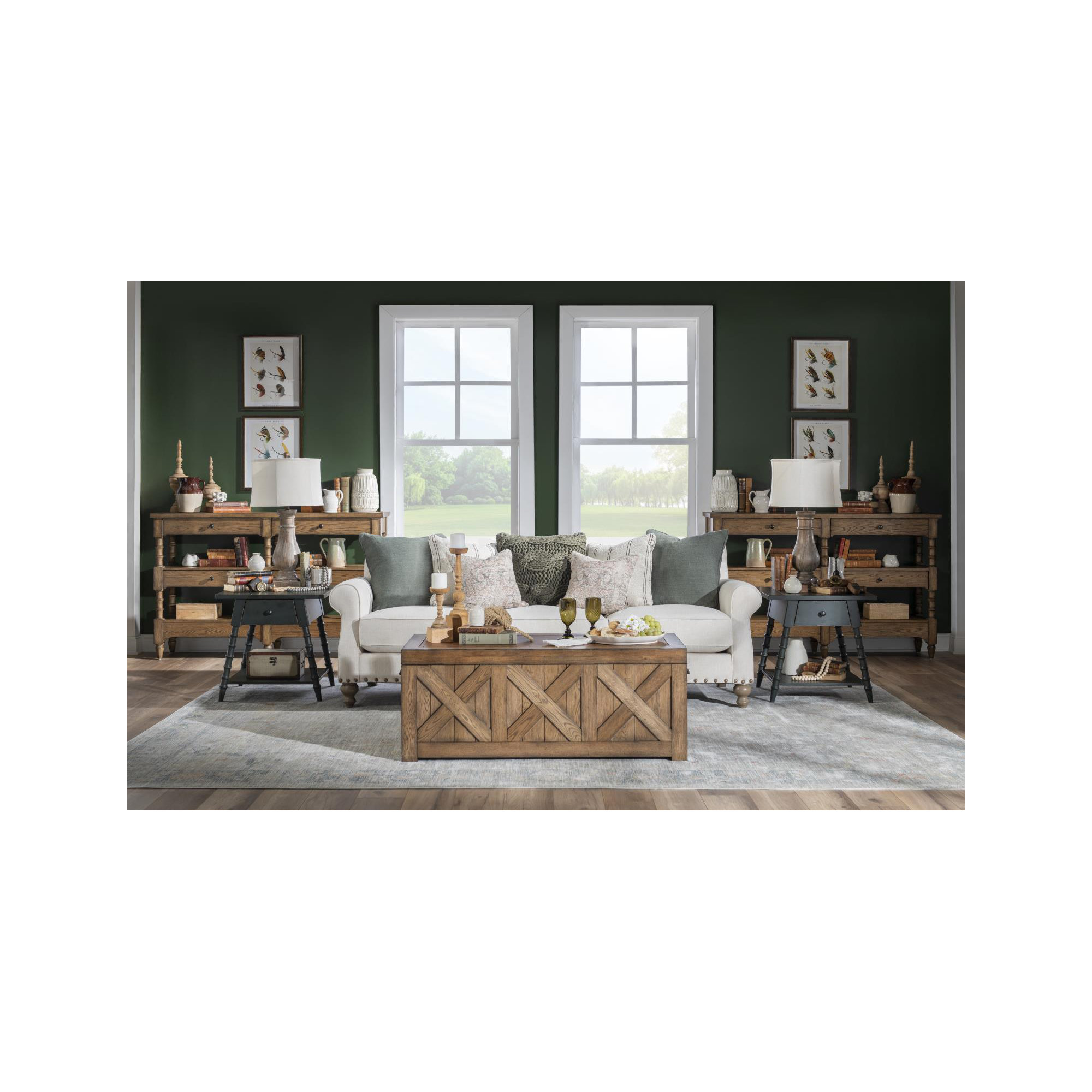 Country Living 4-Drawer Console Table, Brown