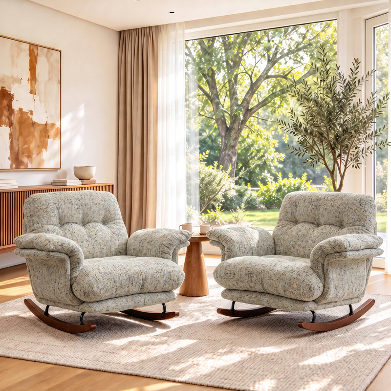 Fauteuil pivotant moderne avec dossier ajustable, Chenille de couleur blanche assortie