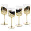 Brass Tone 414ml Cylindrical Wine Glass