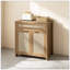Buffet en rotin, armoire de rangement de style campagnard avec tablette réglable