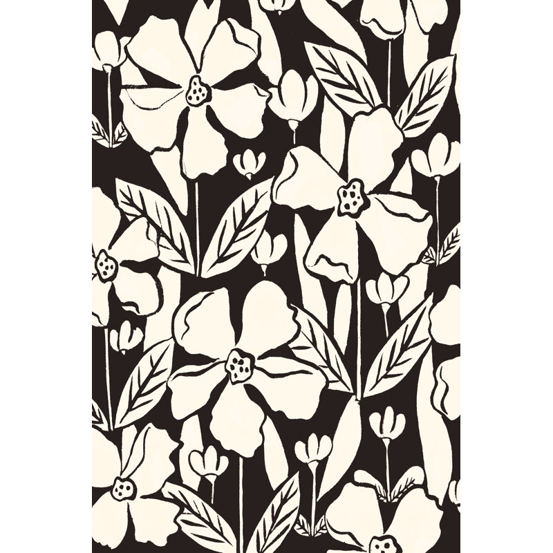 Flowers In The Garden II 1 Piece Wrapped Canvas Wall Art, 46 cm H x 30 cm W