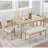 6 Piece Dining Table Set With Bench