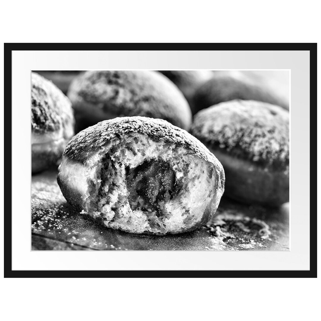 Gerahmtes Poster Lecker gefüllte Krapfen