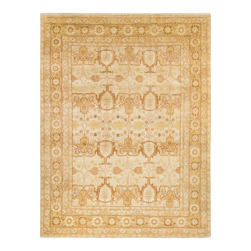 Tapis unique en laine noué à la main 9 pi x 11 pi 9 po Caline
