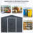 8Ft X 6Ft Metal Storage Shed In Black, Galvanized Iron Construction For Longevity, Punched Vents, Sliding Door With Padlock, Easy Assembly Process Build Strength, Air Method-123403648-123403653