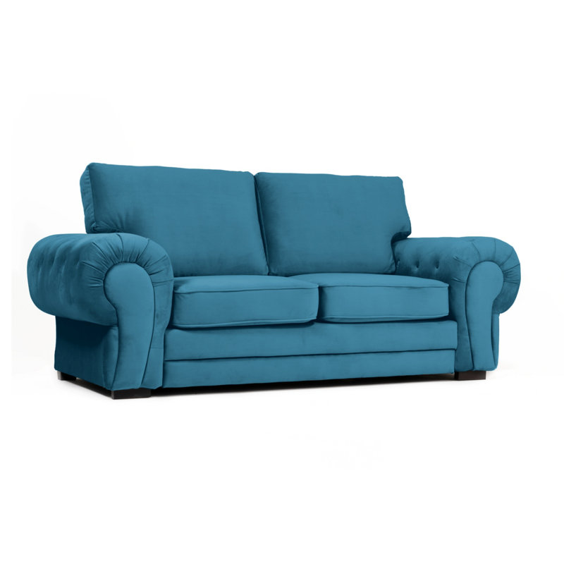 Fonda 2 Seater Velvet Sofa, Ocean