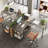 Nedyo 95.2" L Shaped Desks with Shelves, Reversible Corner Computer Desk or 2 Person Long Table-18074276