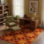 Tapis orange et rouge en laine touffeté à la main Ailey-1257464045