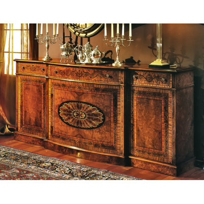 87" Wide 3 Drawer Sideboard