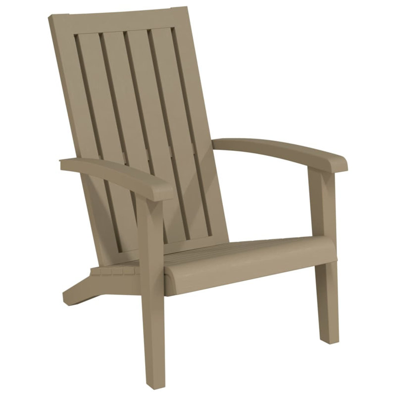 Akili Outdoor Adirondack Chair, Light Brown
