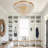32" Modern 13 - Lights Crystal Flush Mount Lighting Dimmable