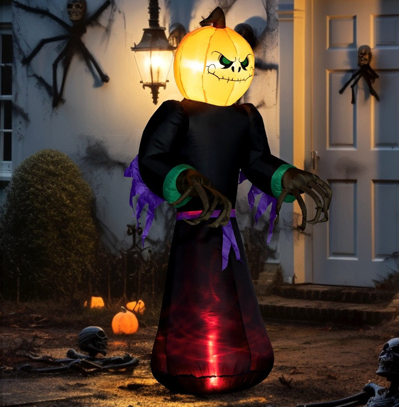 Citrouille fantôme gonflable 7 'Halloween