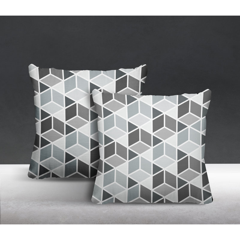  Coussin intérieur / extérieur, L 15 po x H 15 po, gris