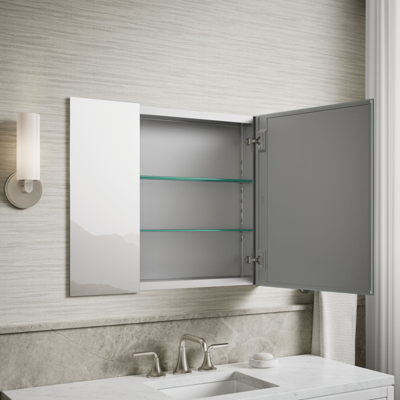 Embark Slim Rectangular Two-Door Medicine Cabinet, 26" H x 30" W x 4" D