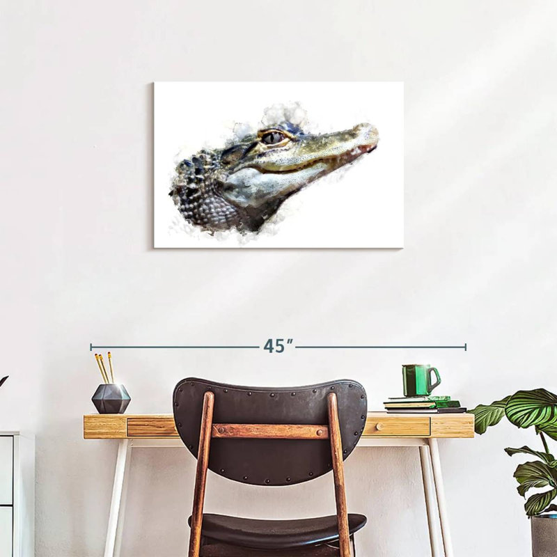 Crocodile Head, 20" H x 30" W