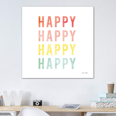 «Happy Happy» par Ann Kelle, reproduction d'art textuel