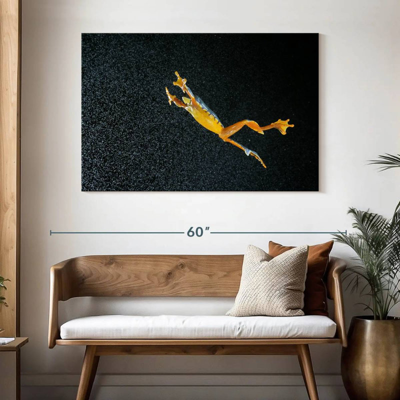 Leaping Leaf Frog, 32" H x 48" W