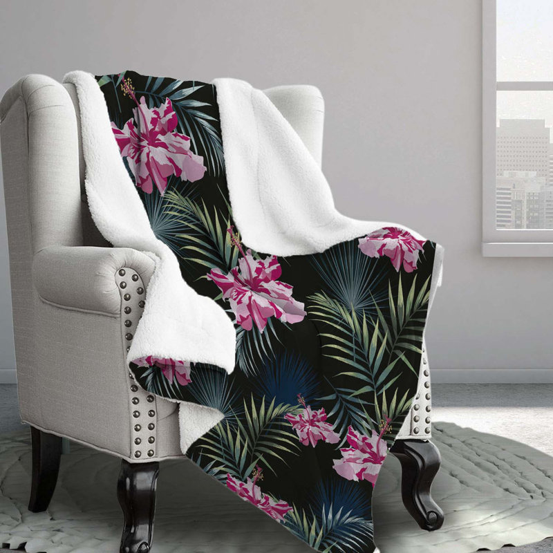 Jungle Foliage Polyester Comforter, Queen Comforter + 2 Standard Pillowcases