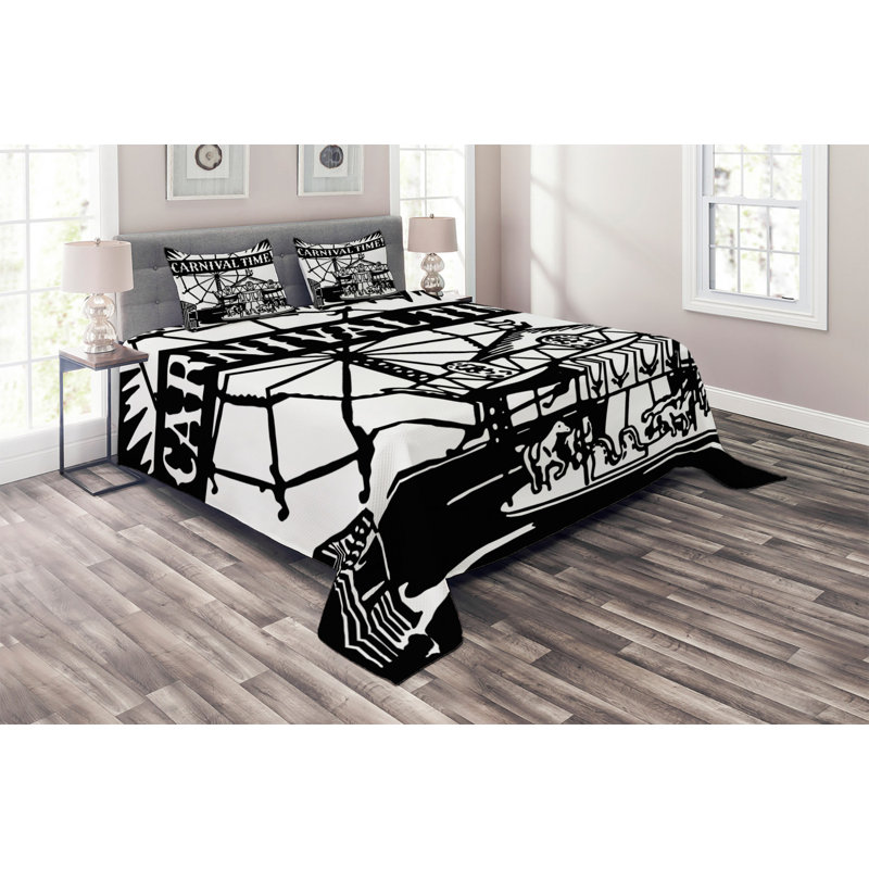 Modern & Contemporary Polyester Coverlet, King Bedspread + 2 Shams
