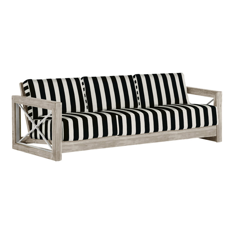 Canapé d'extérieur en teck Malta Malta, Pas de passepoil + bourre standard, Perigold ‑ neige Posh