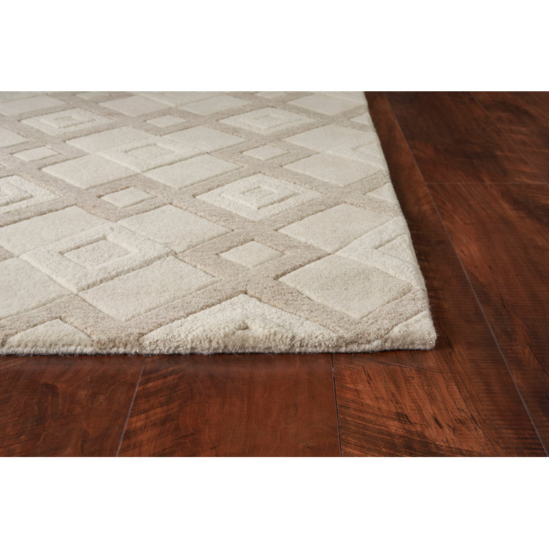 Eternity Hand Tufted Wool Geometric Indoor Rug, Rectangle 2'7" x 4'5"