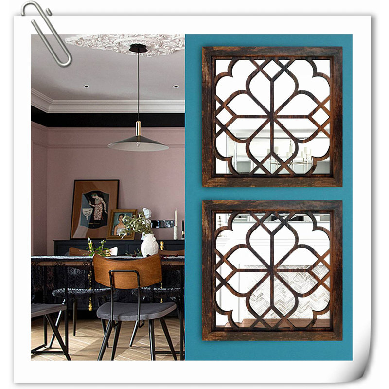 Wall Decor on Solid Wood, Brown, 20" H x 20" W x 1" D