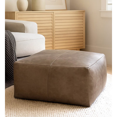 Leather Pouf