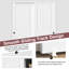 JUBEST Portes de placard coulissantes blanches à 2 panneaux apprêtés 60 po x 80 po, portes de placard moulées avec trousse de quincaillerie d'installation-122419475
