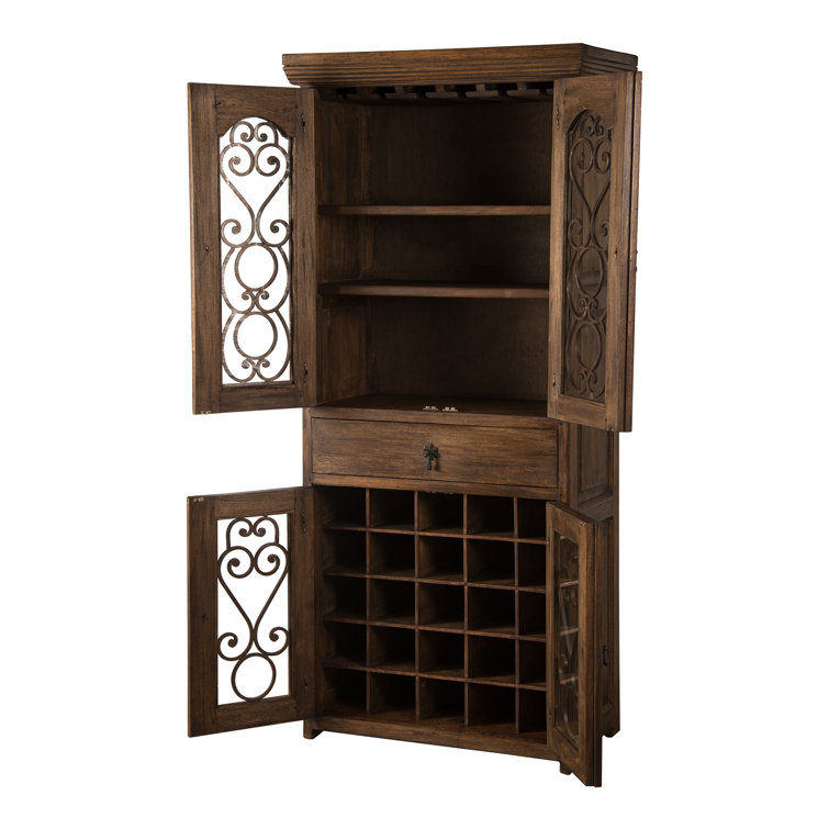 Gracie Oaks Kymbella Bar Cabinet With Wine Bottle Rack & Reviews