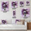 Horloge murale mauve - bouquet de jacinthe mauve-1479487647