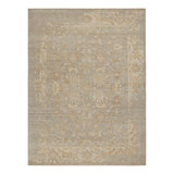 Oushak Hand Knotted Silk Floral Area Rug