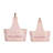 Limu Storage Basket Set Of 2, Gold Handles, Light Pink Merry Christmas-124561684