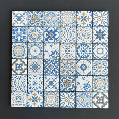 Carreau de mosaïque en verre à jet d'encre 2 "x 2" - Sintra
