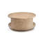 Table basse ovale avec roulettes
