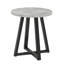 Table d'appoint moderne et ronde en bois gris, table d'appoint contemporaine pour salon